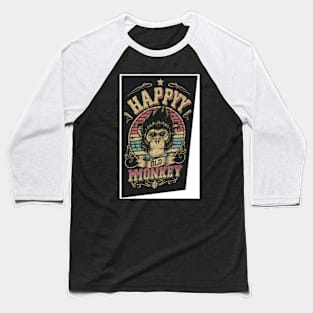 Happy Monkey Baseball T-Shirt